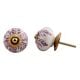 Purple Leaf Floral Dresser Knob
